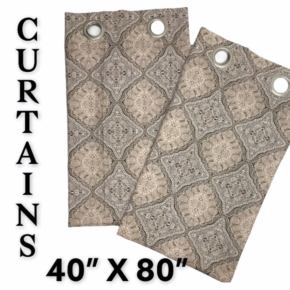 Curtain Set of 2 Panels Grommet Top